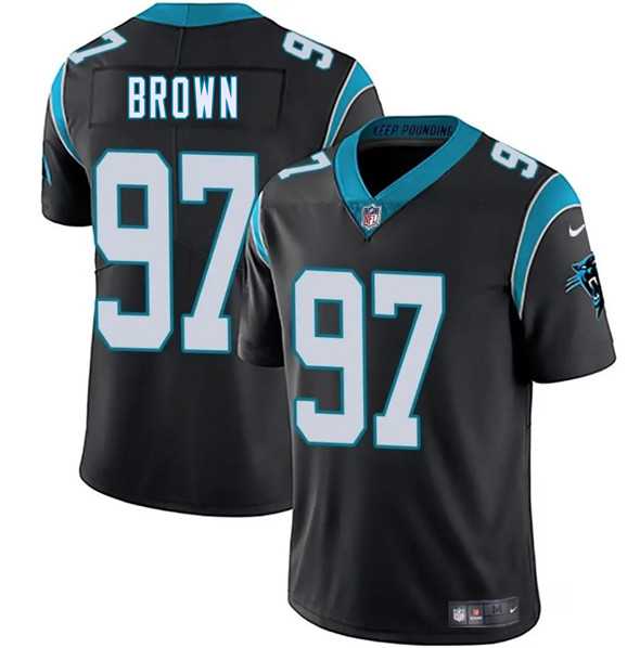 Men & Women & Youth Carolina Panthers #97 Bobby Brown Black 2025 Vapor Limited Stitched Jersey->carolina panthers->NFL Jersey
